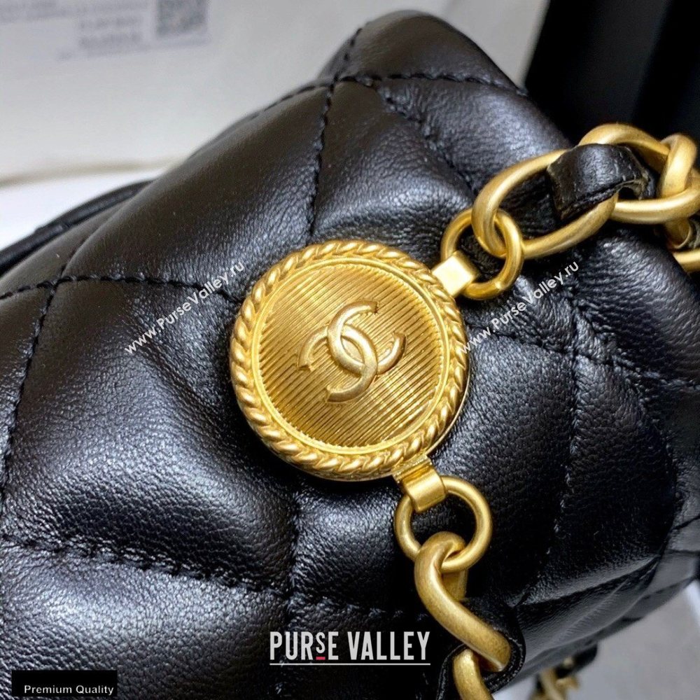 Chanel Original Quality Vintage Button On Top Small Flap Bag AS2054 Black 2020 (shunyang-20120908)