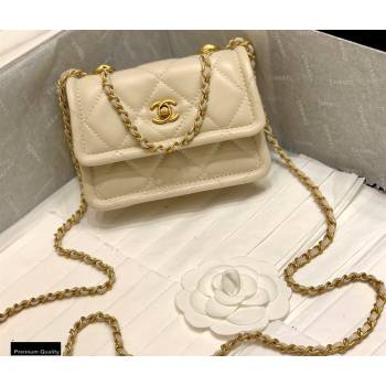 Chanel Original Quality Vintage Button On Top Mini Flap Bag AS1664 Beige 2020 (shunyang-20120912)
