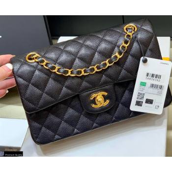 Chanel Original Quality Classic Flap Bag A01113 in Grained Calfskin Black with Gold Hardware (shunyang-20120918)