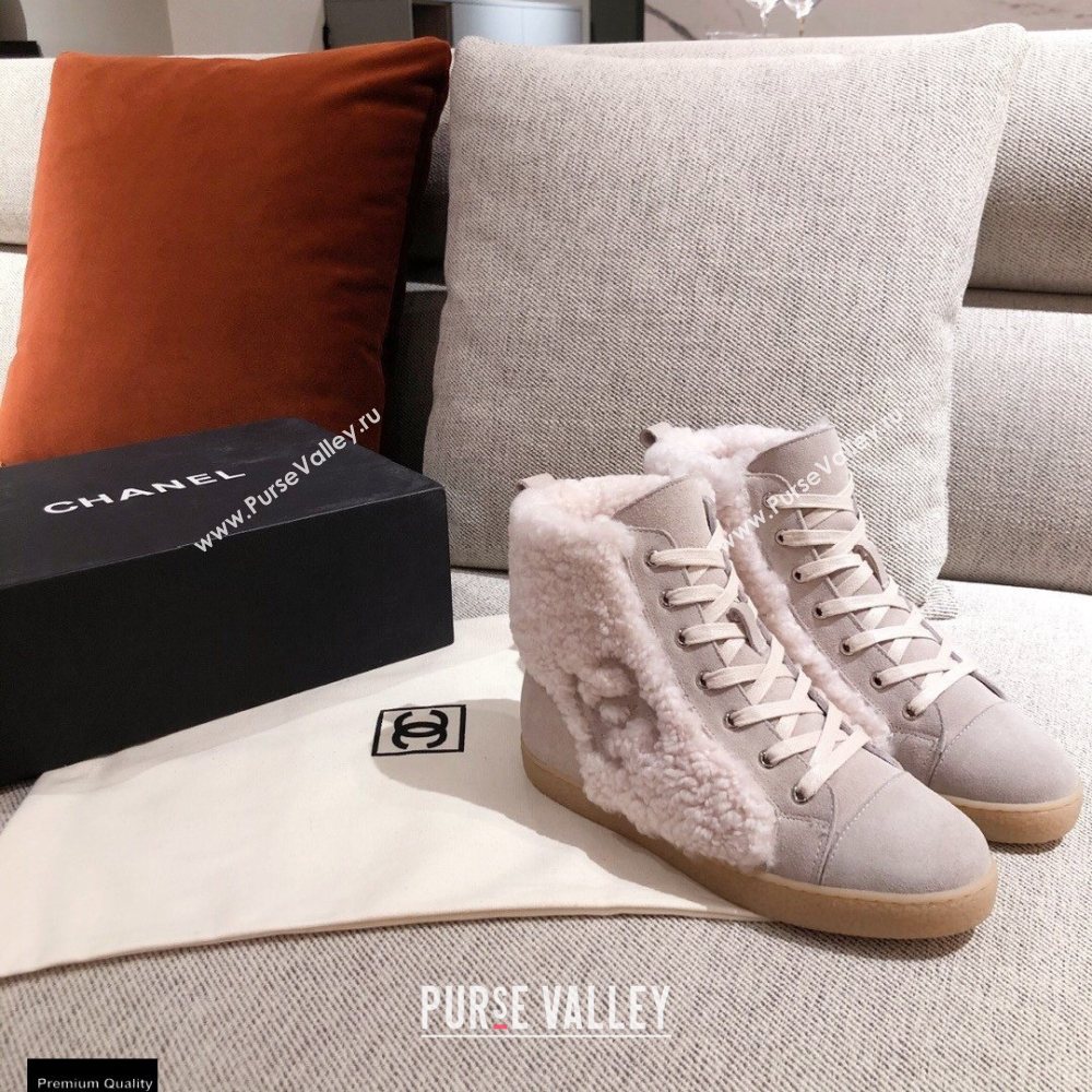 Chanel Shearling CC Logo High-top Sneakers 02 2020 (kaola-20121202)