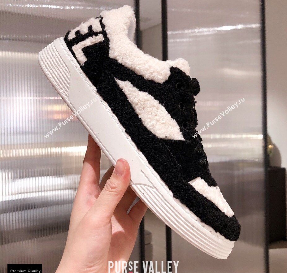 Chanel Shearling Back Logo Low-top Sneakers 01 2020 (kaola-20121210)