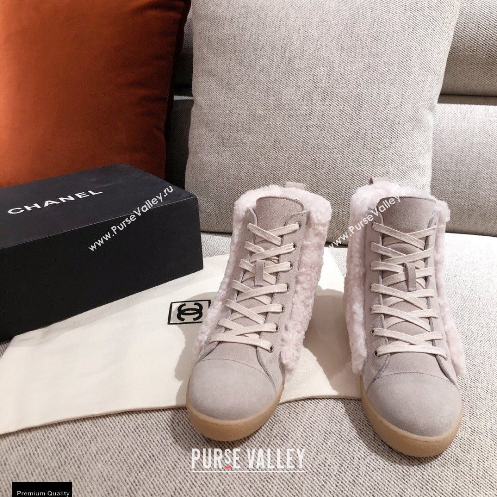 Chanel Shearling CC Logo High-top Sneakers 02 2020 (kaola-20121202)