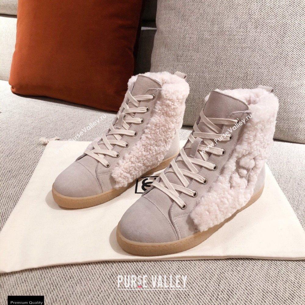 Chanel Shearling CC Logo High-top Sneakers 02 2020 (kaola-20121202)