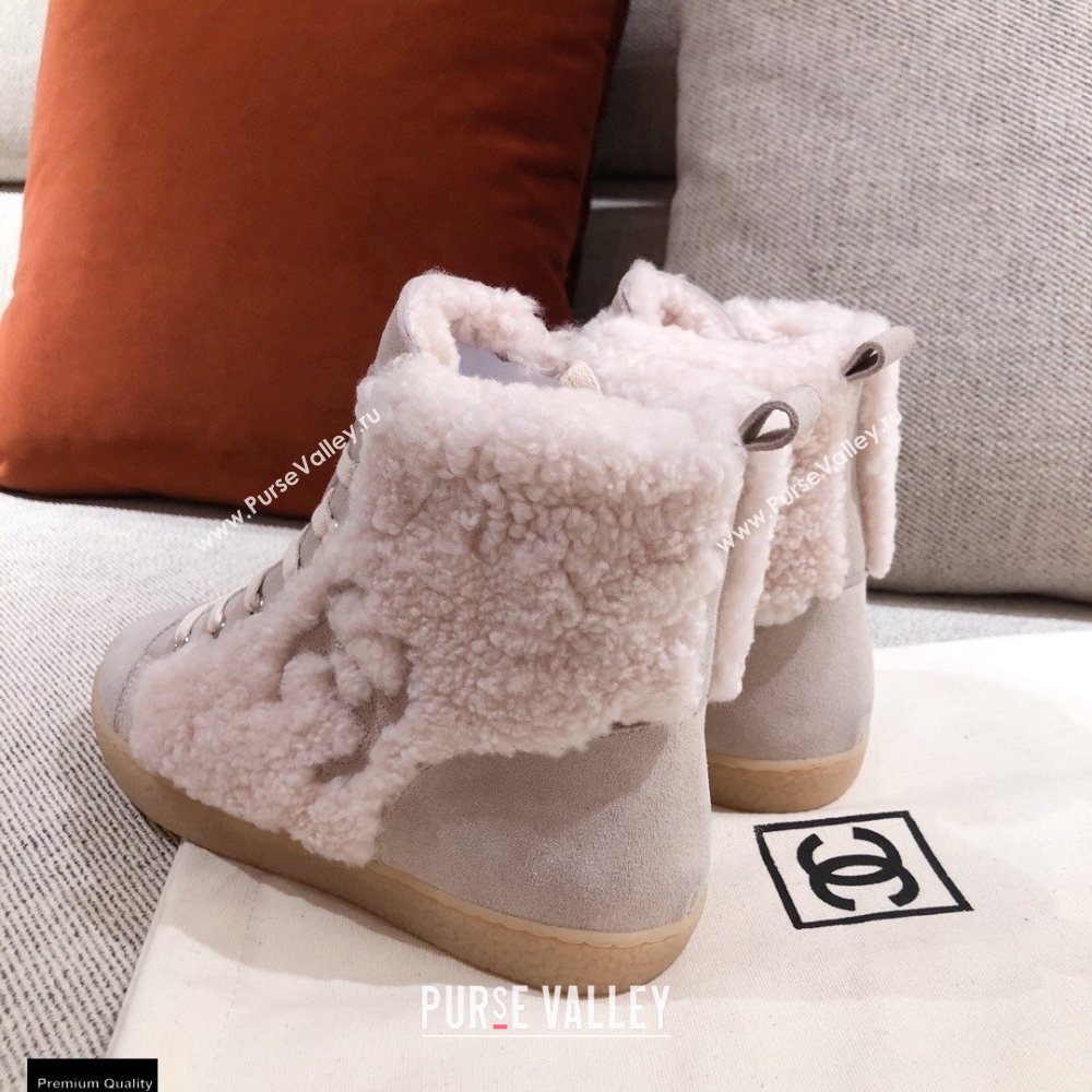 Chanel Shearling CC Logo High-top Sneakers 02 2020 (kaola-20121202)