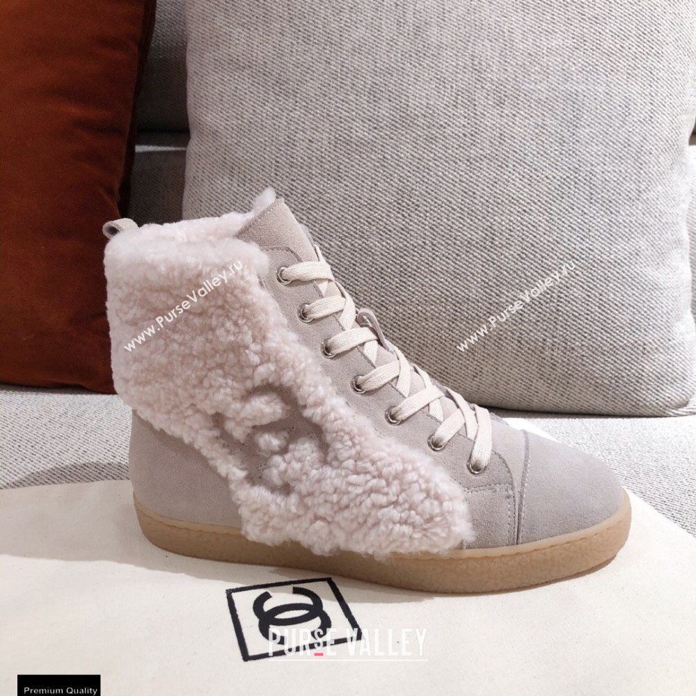 Chanel Shearling CC Logo High-top Sneakers 02 2020 (kaola-20121202)