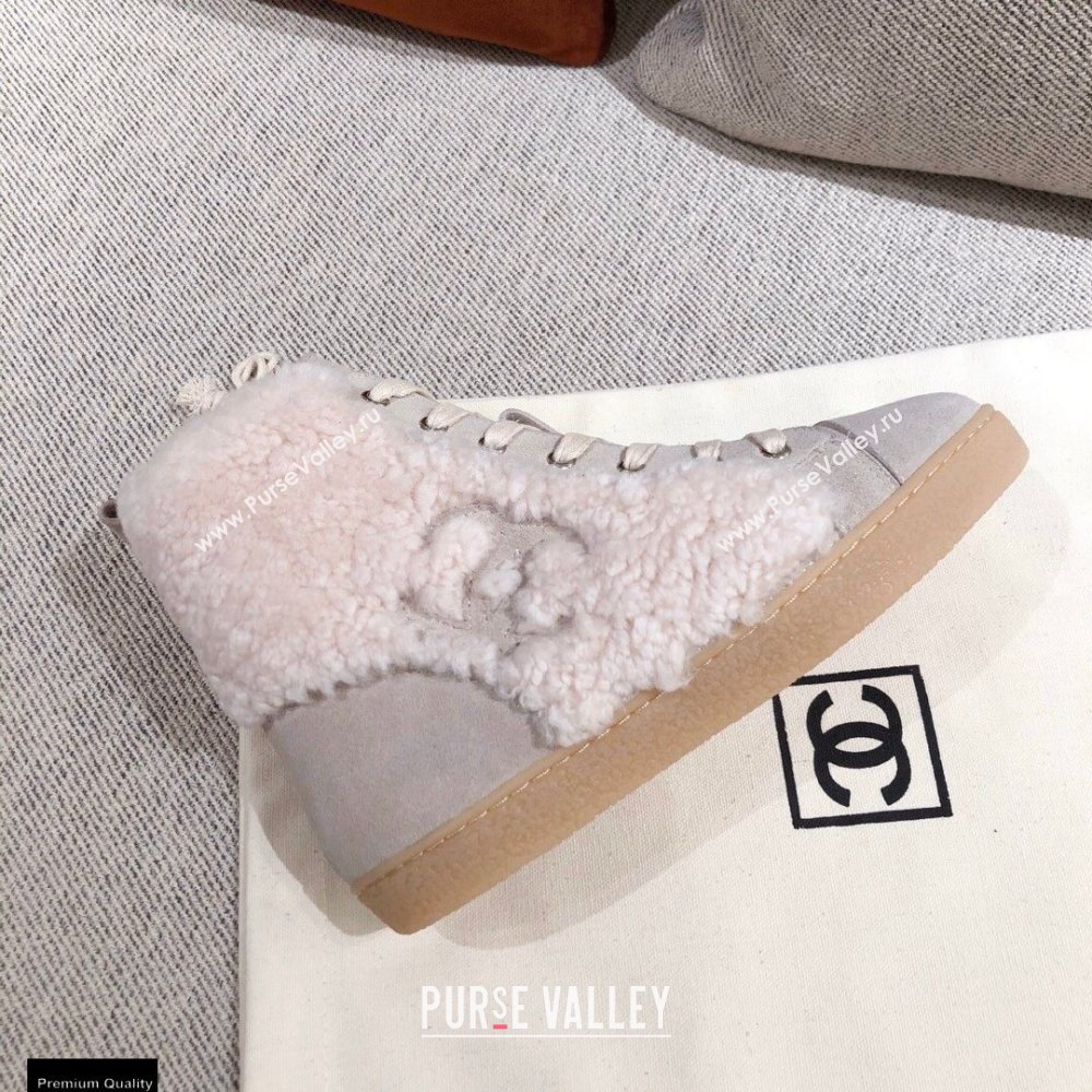 Chanel Shearling CC Logo High-top Sneakers 02 2020 (kaola-20121202)