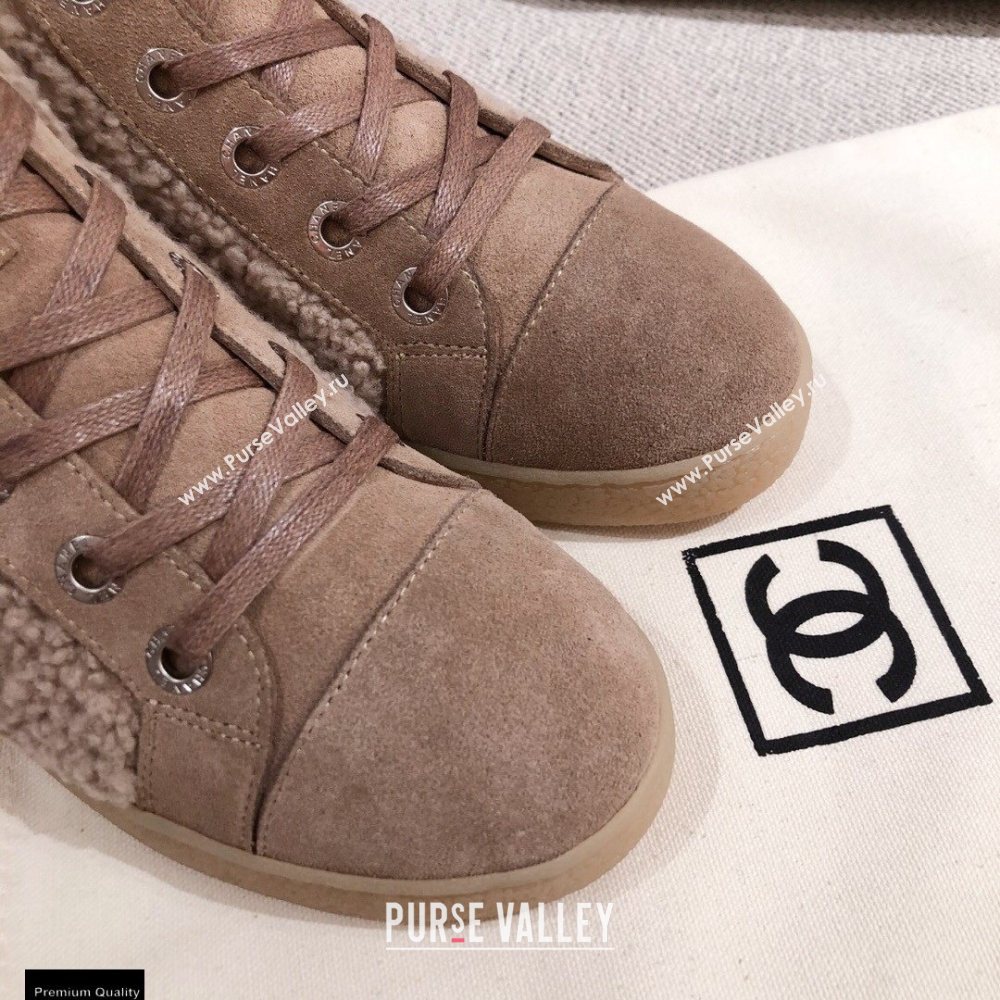 Chanel Shearling CC Logo High-top Sneakers 03 2020 (kaola-20121203)