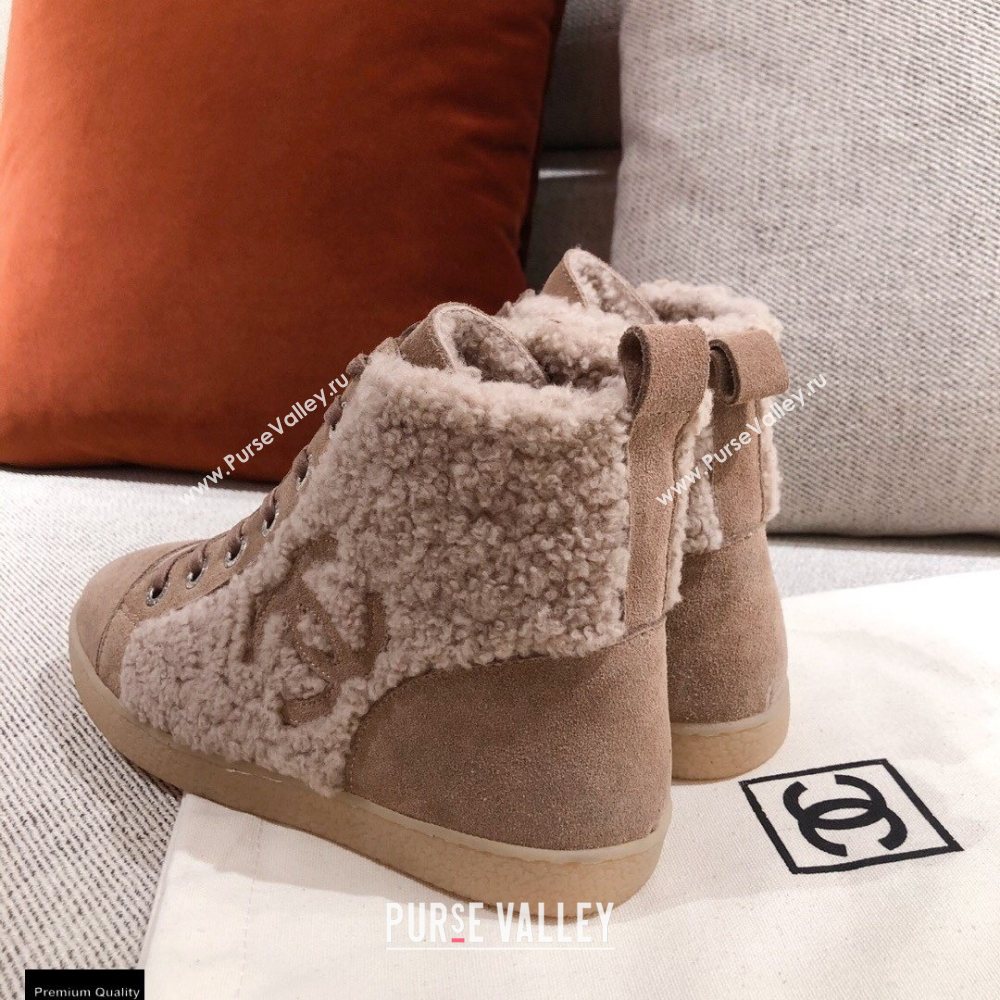 Chanel Shearling CC Logo High-top Sneakers 03 2020 (kaola-20121203)