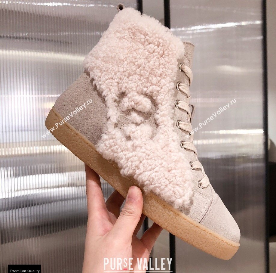 Chanel Shearling CC Logo High-top Sneakers 02 2020 (kaola-20121202)