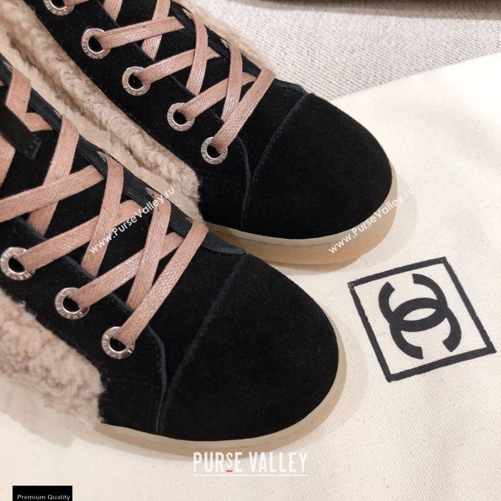 Chanel Shearling CC Logo High-top Sneakers 01 2020 (kaola-20121201)