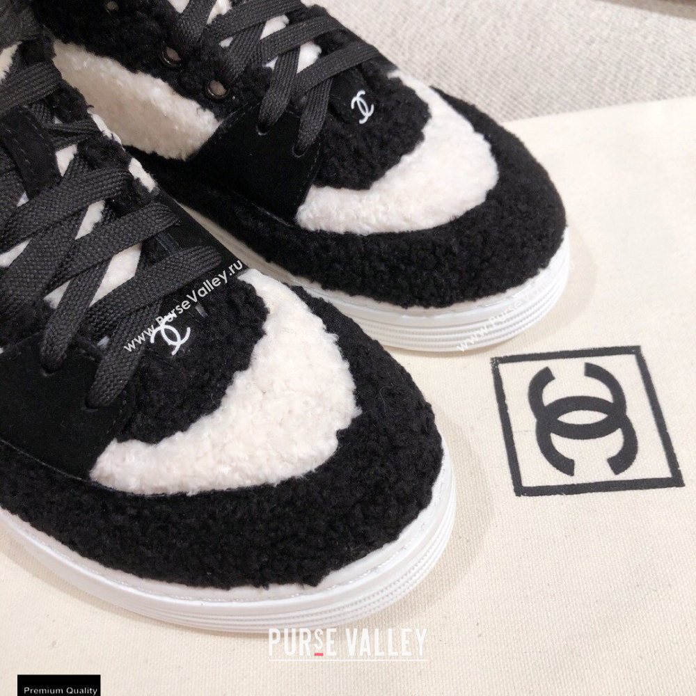 Chanel Shearling Back Logo High-top Sneakers 01 2020 (kaola-20121207)