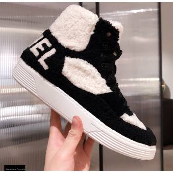 Chanel Shearling Back Logo High-top Sneakers 01 2020 (kaola-20121207)