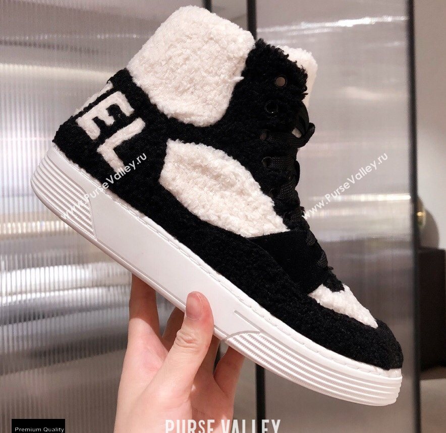 Chanel Shearling Back Logo High-top Sneakers 01 2020 (kaola-20121207)