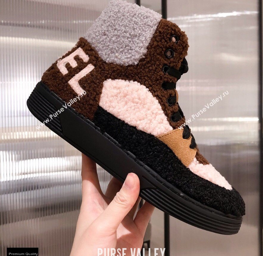 Chanel Shearling Back Logo High-top Sneakers 03 2020 (kaola-20121209)