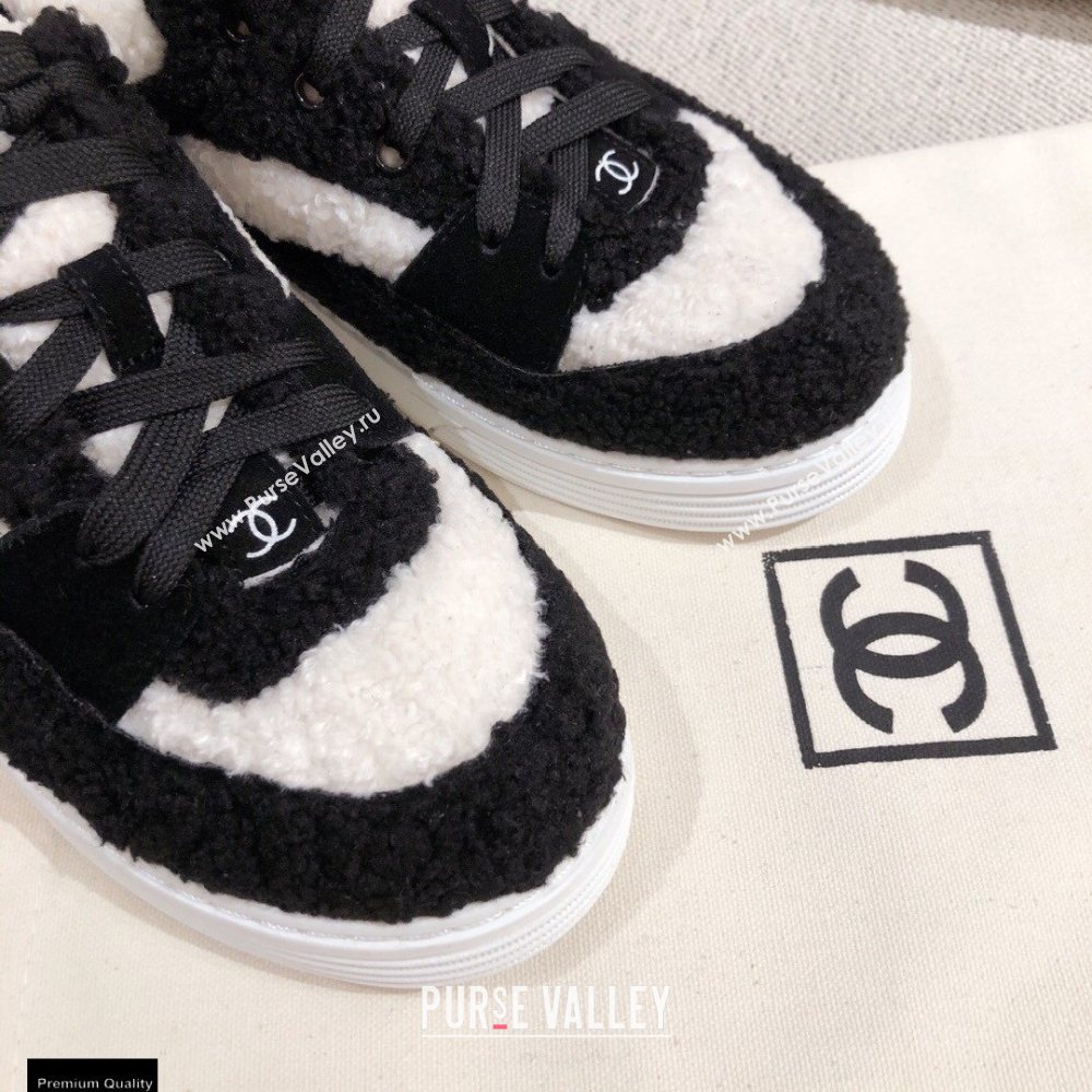 Chanel Shearling Back Logo Low-top Sneakers 01 2020 (kaola-20121210)