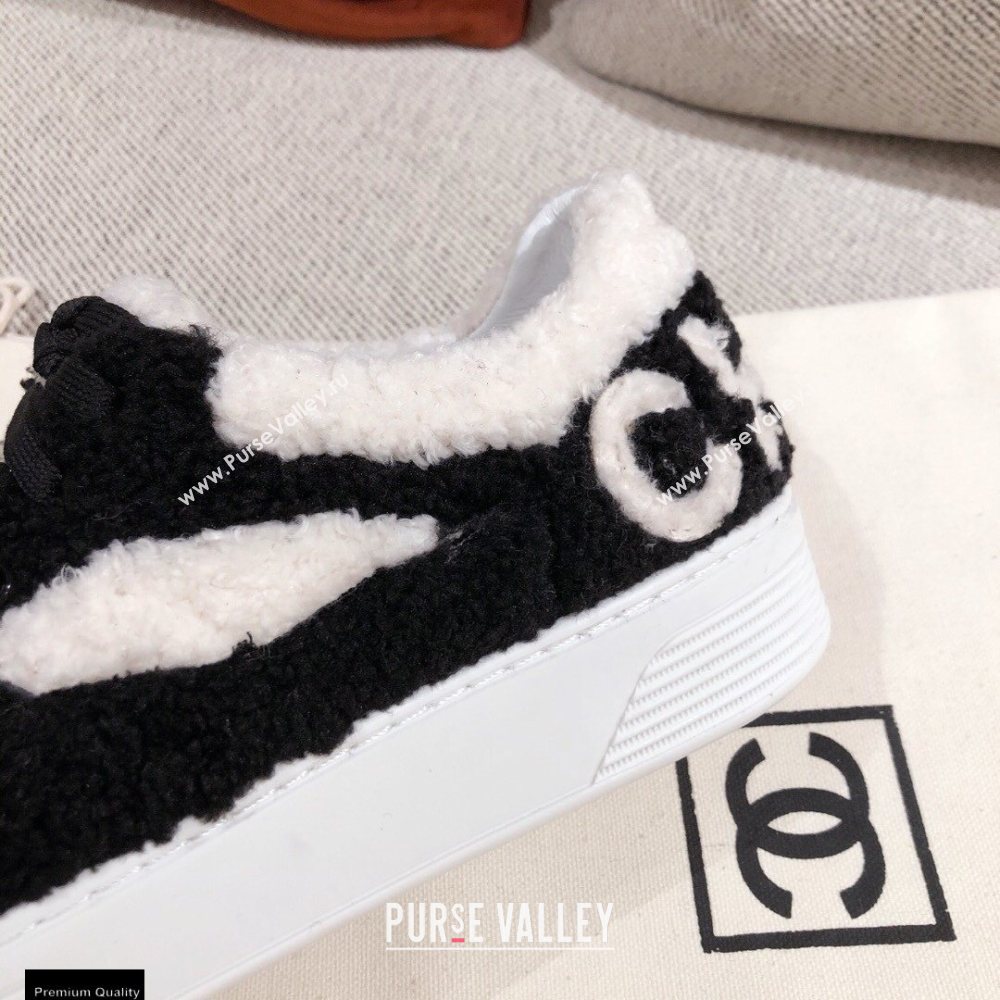 Chanel Shearling Back Logo Low-top Sneakers 01 2020 (kaola-20121210)