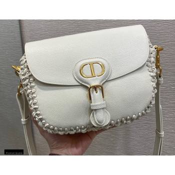 Dior Medium Bobby Bag White in Grained Calfskin with Whipstitched Seams 2020 (vivi-20121505)