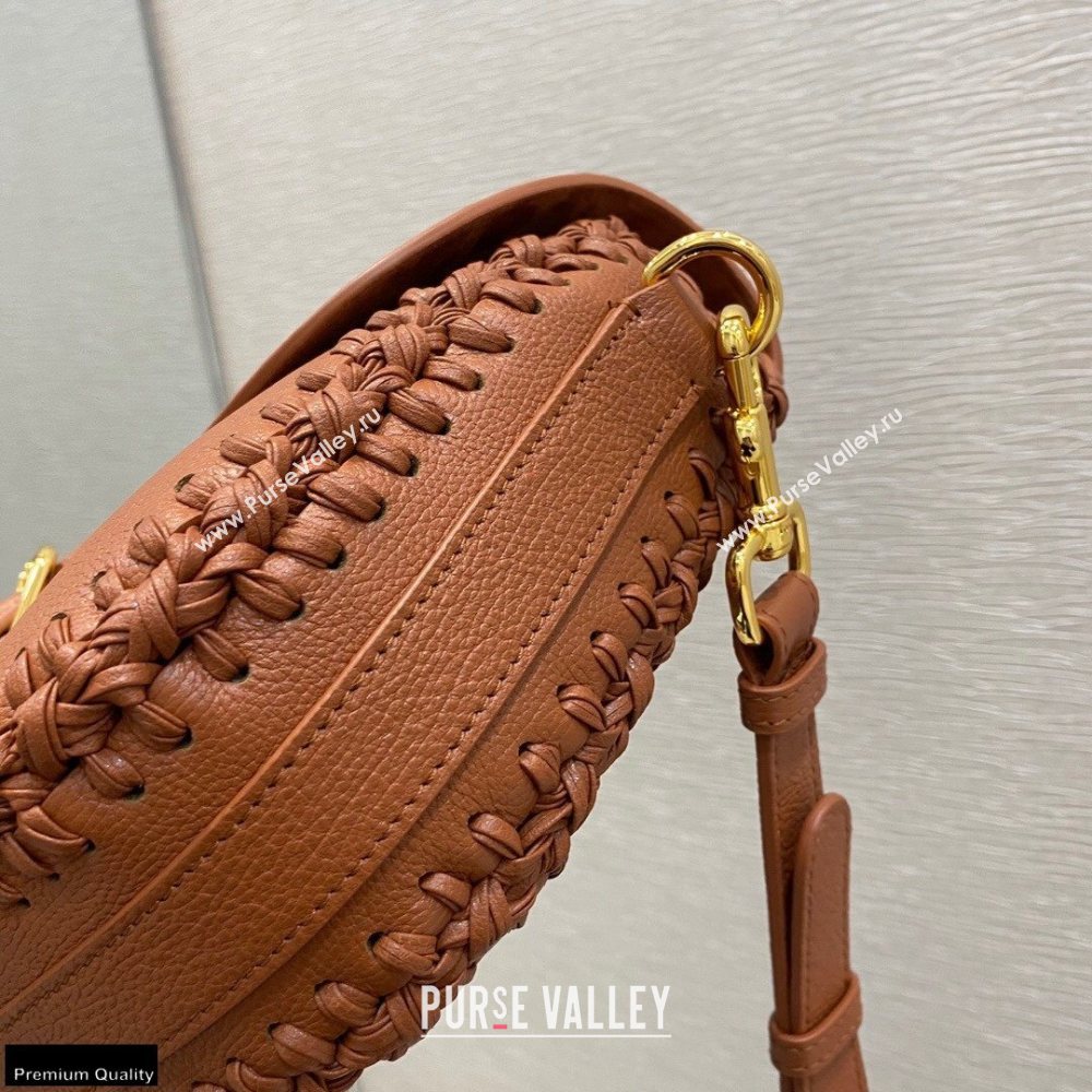 Dior Medium Bobby Bag Dark Tan in Grained Calfskin with Whipstitched Seams 2020 (vivi-20121506)