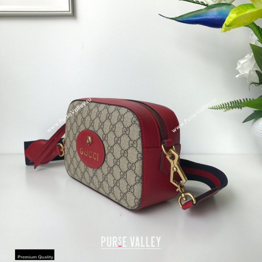 Gucci GG Supreme Canvas Messenger Bag 476466 Red (dlh-20121608)