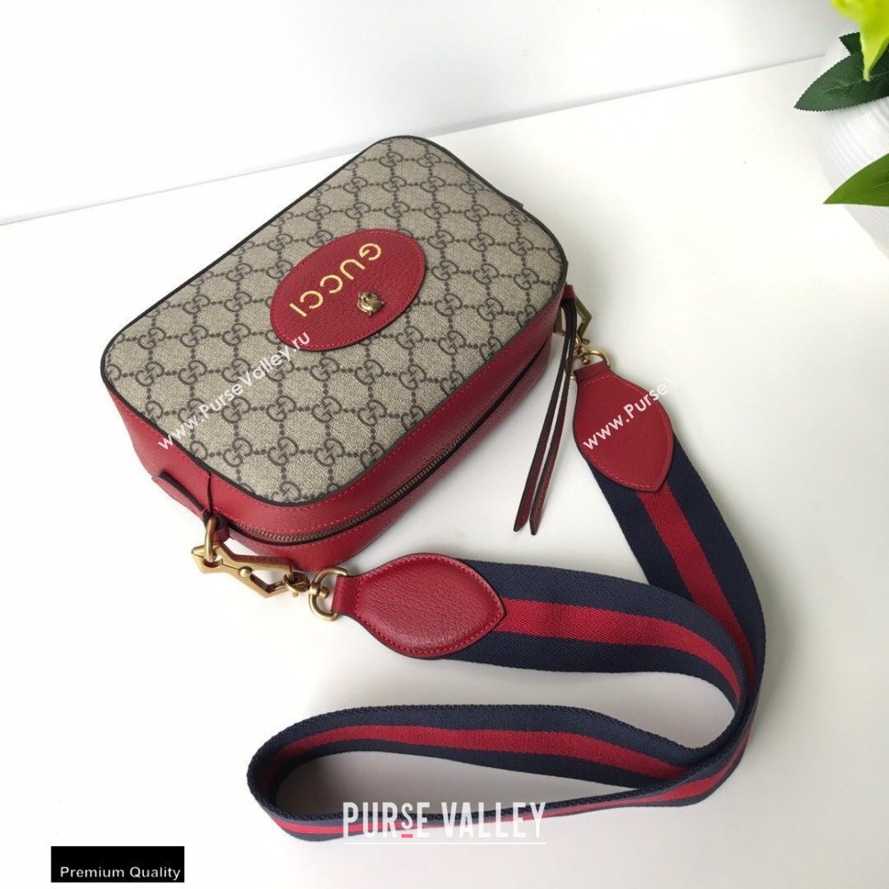 Gucci GG Supreme Canvas Messenger Bag 476466 Red (dlh-20121608)