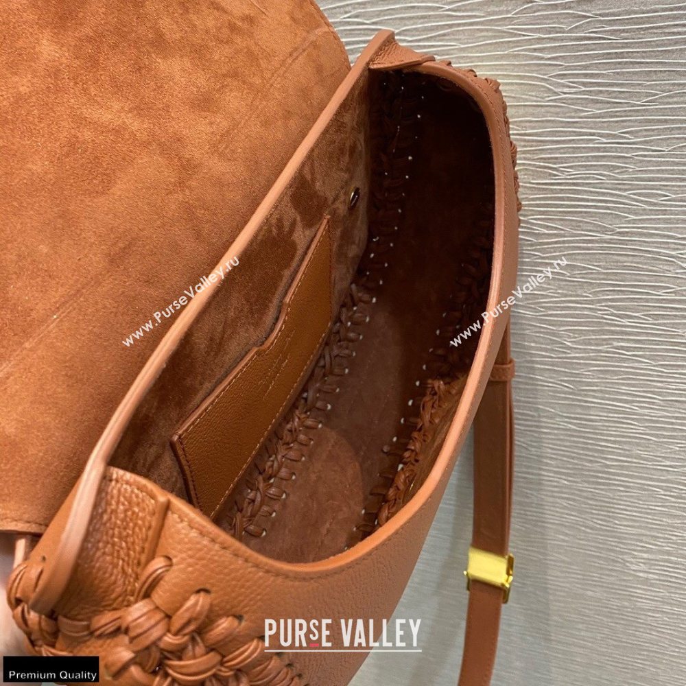 Dior Medium Bobby Bag Dark Tan in Grained Calfskin with Whipstitched Seams 2020 (vivi-20121506)