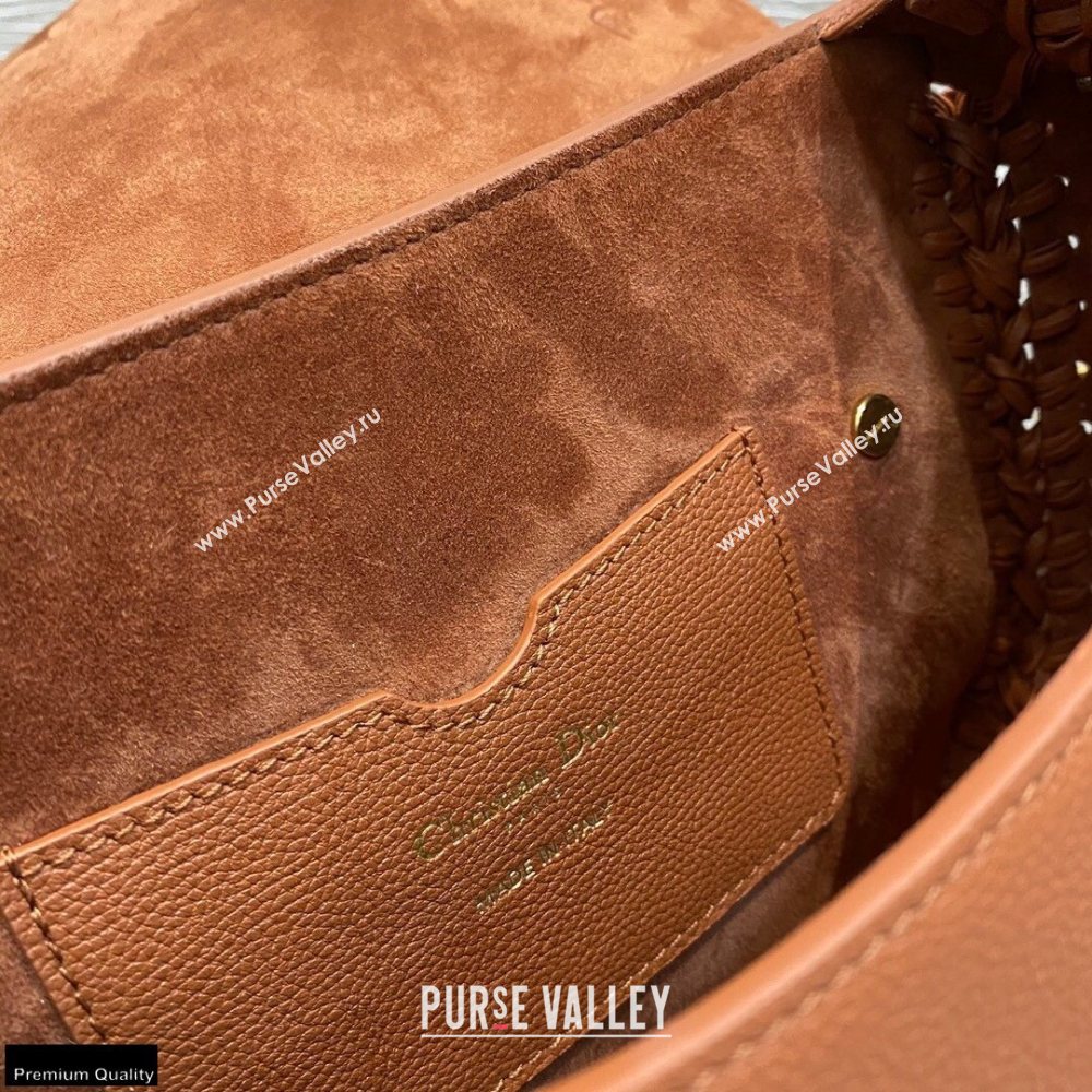 Dior Medium Bobby Bag Dark Tan in Grained Calfskin with Whipstitched Seams 2020 (vivi-20121506)
