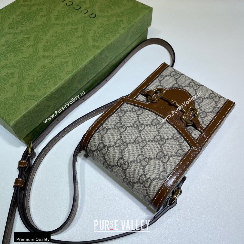 Gucci Horsebit 1955 Mini Bag 625615 GG Canvas Coffee 2020 (dlh-20121601)