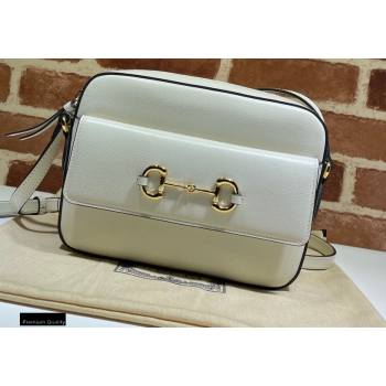 Gucci Horsebit 1955 Small Shoulder Bag 645454 Leather White 2020 (dlh-20121528)