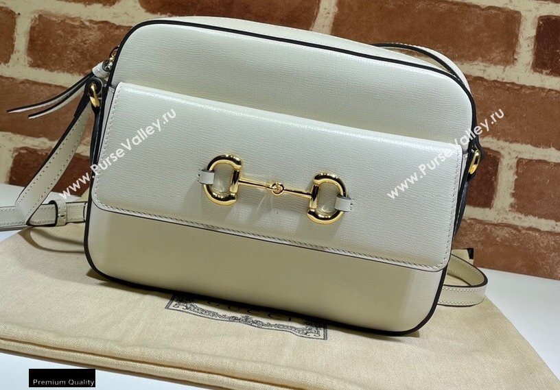 Gucci Horsebit 1955 Small Shoulder Bag 645454 Leather White 2020 (dlh-20121528)