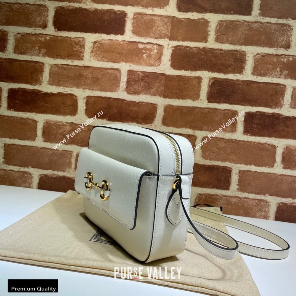 Gucci Horsebit 1955 Small Shoulder Bag 645454 Leather White 2020 (dlh-20121528)