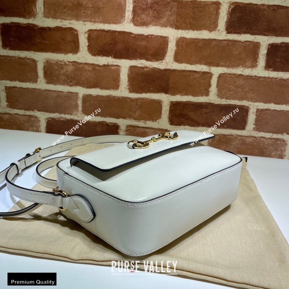 Gucci Horsebit 1955 Small Shoulder Bag 645454 Leather White 2020 (dlh-20121528)