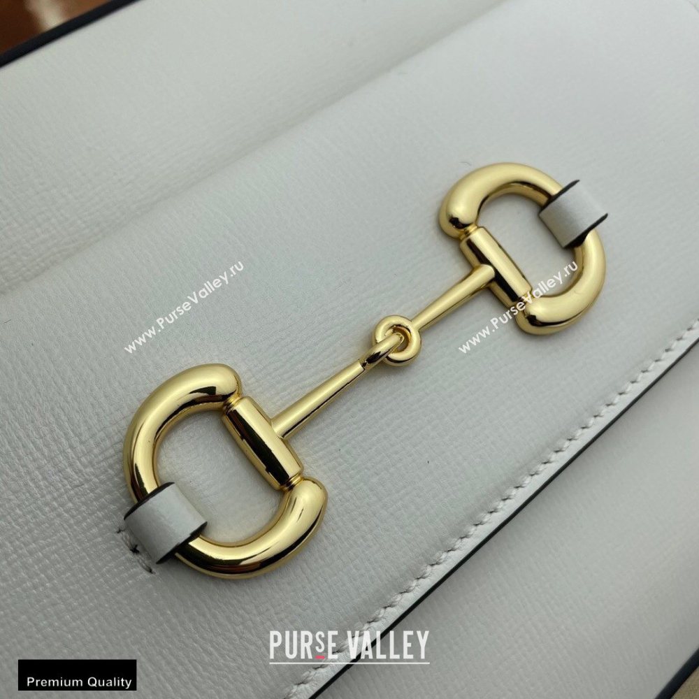Gucci Horsebit 1955 Small Shoulder Bag 645454 Leather White 2020 (dlh-20121528)