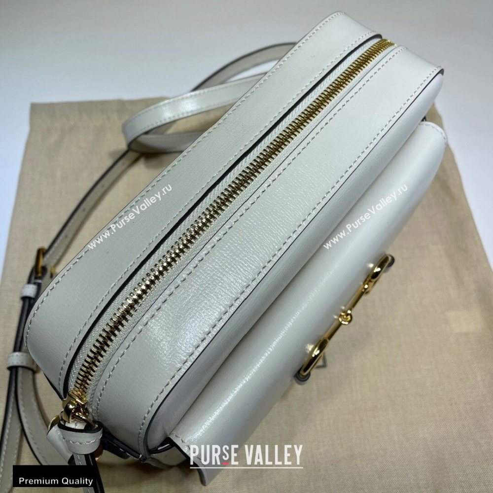 Gucci Horsebit 1955 Small Shoulder Bag 645454 Leather White 2020 (dlh-20121528)