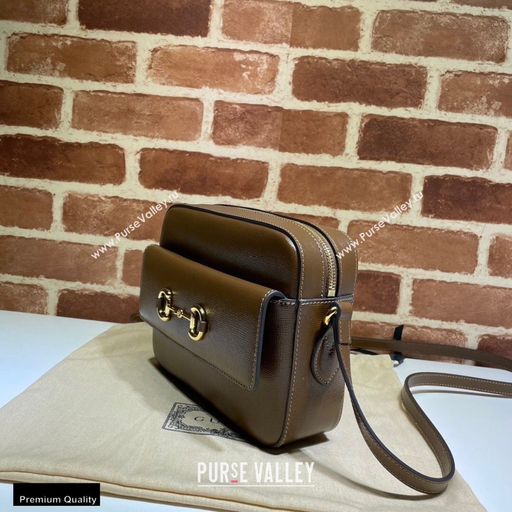 Gucci Horsebit 1955 Small Shoulder Bag 645454 Leather Coffee 2020 (dlh-20121527)