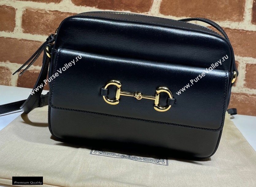 Gucci Horsebit 1955 Small Shoulder Bag 645454 Leather Black 2020 (dlh-20121526)