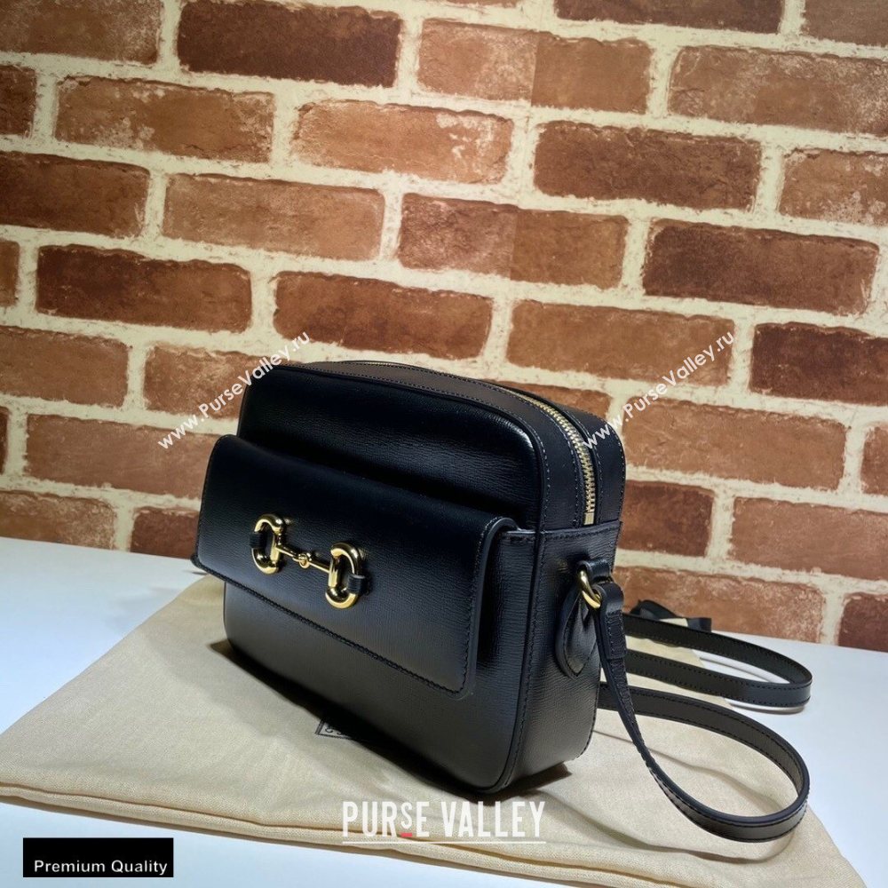 Gucci Horsebit 1955 Small Shoulder Bag 645454 Leather Black 2020 (dlh-20121526)