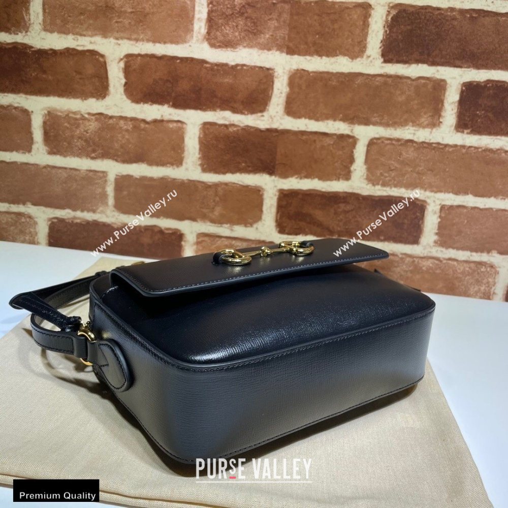 Gucci Horsebit 1955 Small Shoulder Bag 645454 Leather Black 2020 (dlh-20121526)