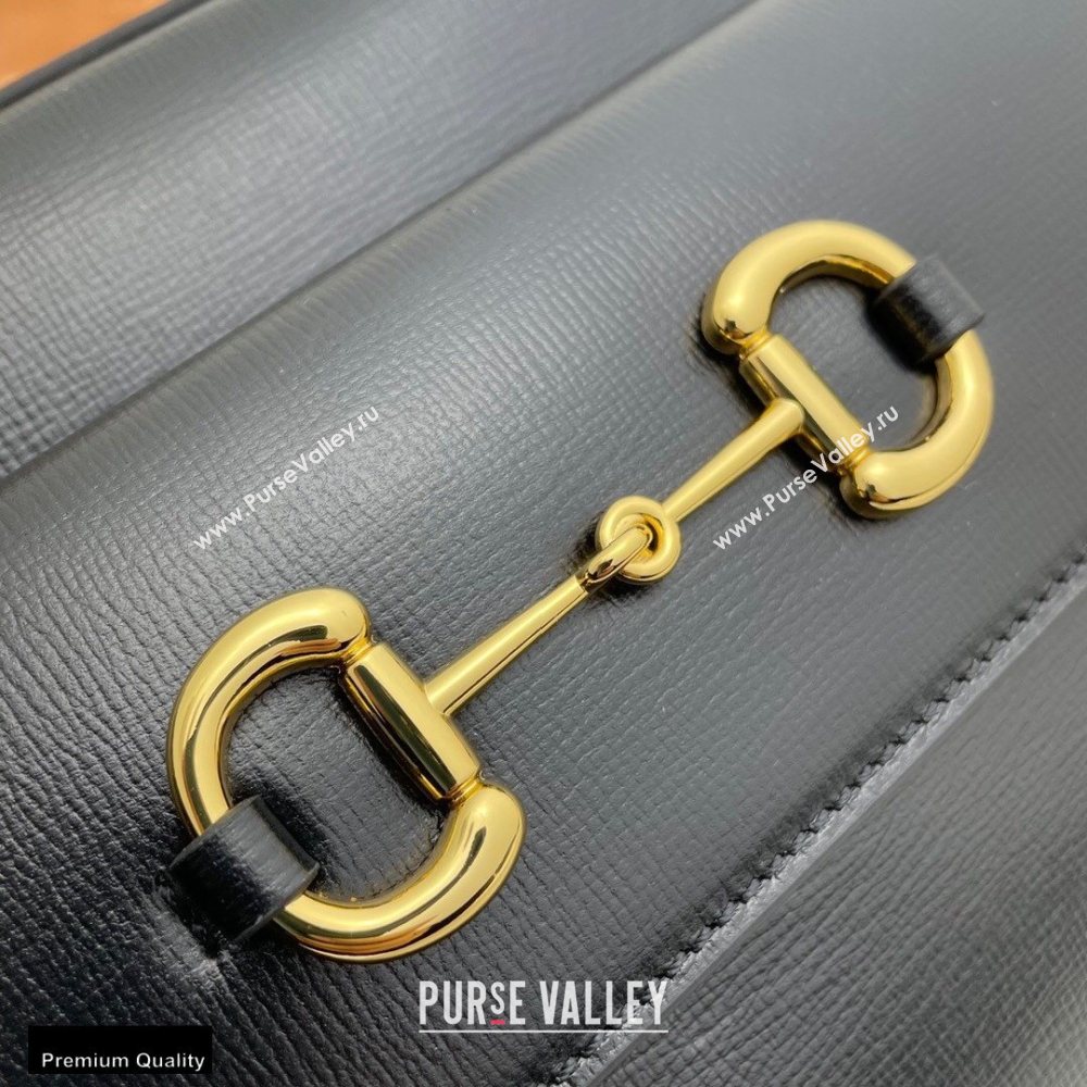 Gucci Horsebit 1955 Small Shoulder Bag 645454 Leather Black 2020 (dlh-20121526)