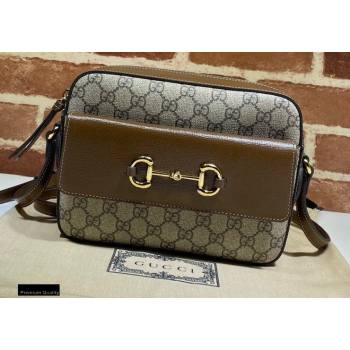 Gucci Horsebit 1955 Small Shoulder Bag 645454 GG Canvas Coffee 2020 (dlh-20121529)