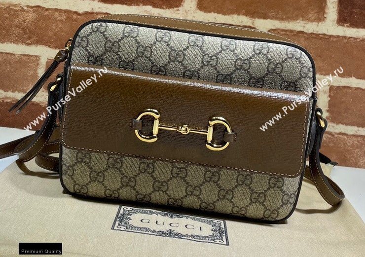 Gucci Horsebit 1955 Small Shoulder Bag 645454 GG Canvas Coffee 2020 (dlh-20121529)