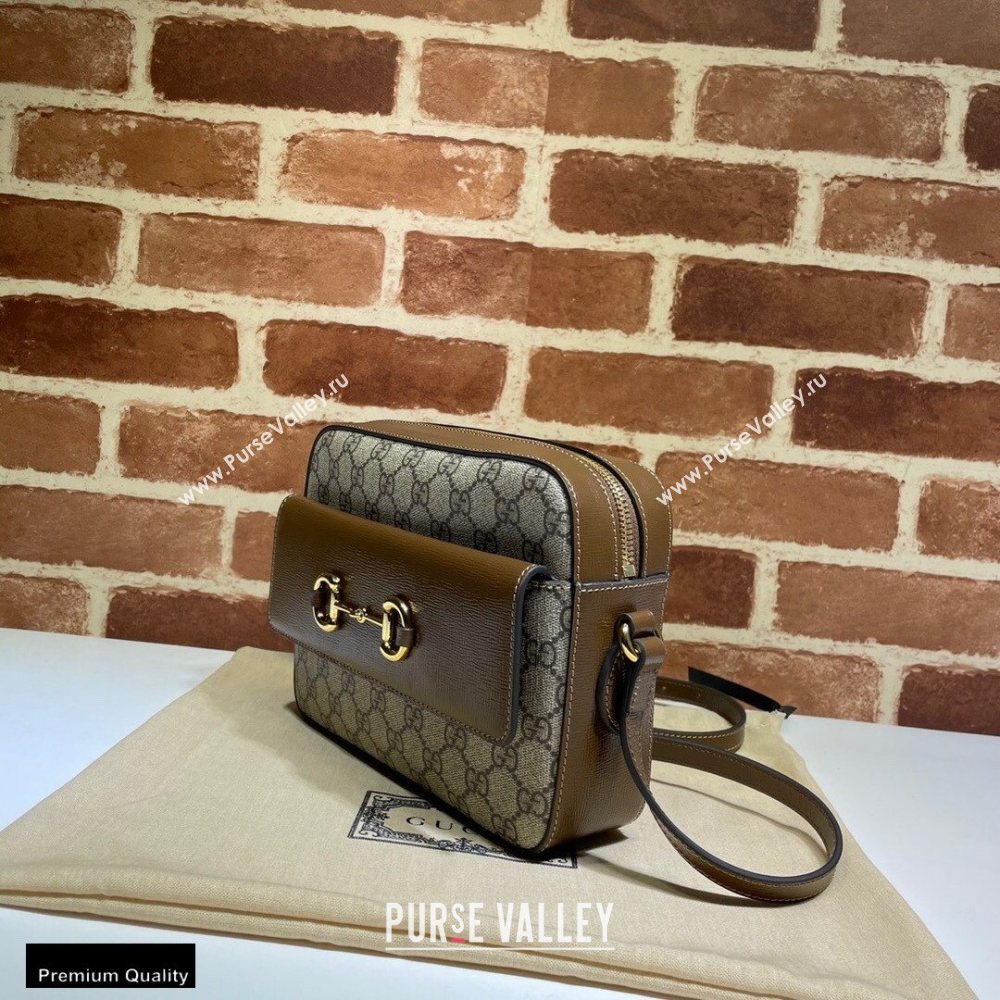 Gucci Horsebit 1955 Small Shoulder Bag 645454 GG Canvas Coffee 2020 (dlh-20121529)