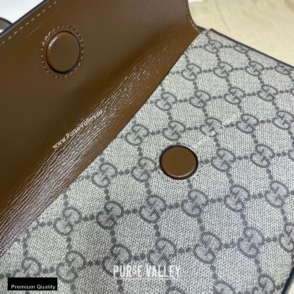 Gucci Horsebit 1955 Small Shoulder Bag 645454 GG Canvas Coffee 2020 (dlh-20121529)