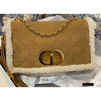 Dior Caro Bag in Shearling Camel 2020 (vivi-20121511)