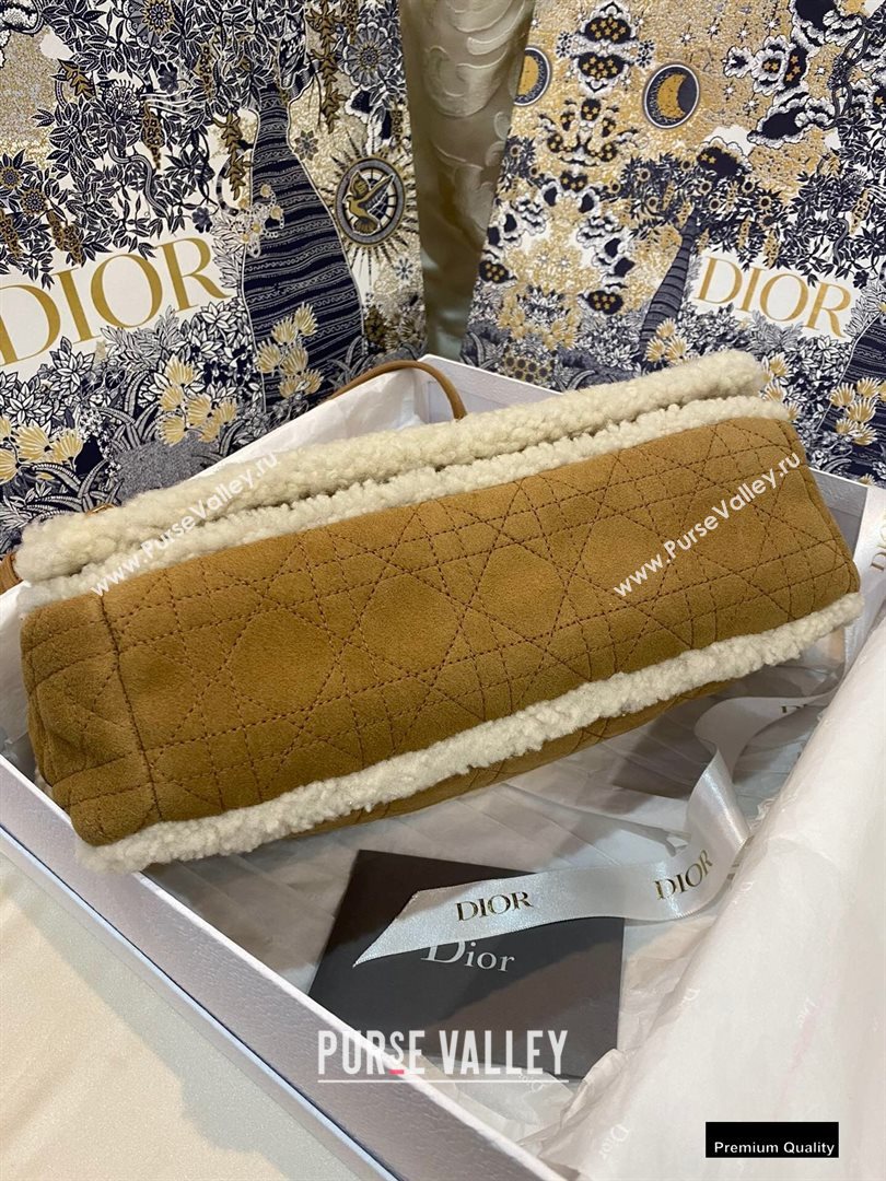 Dior Caro Bag in Shearling Camel 2020 (vivi-20121511)