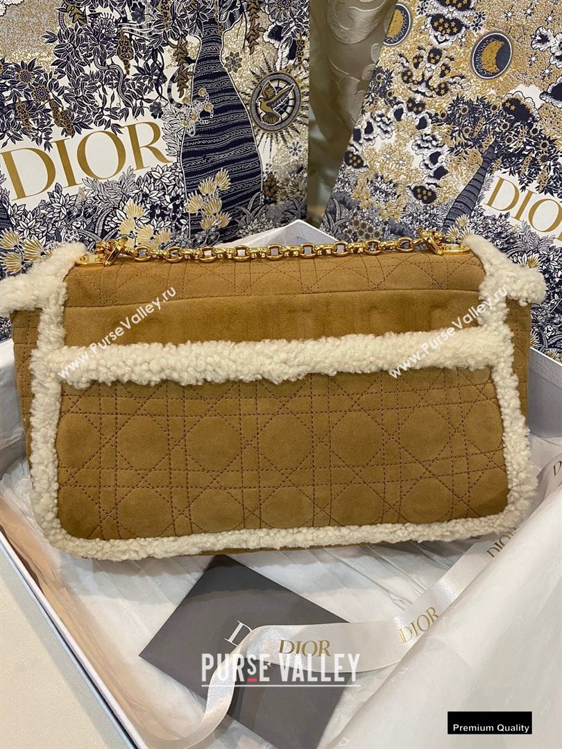 Dior Caro Bag in Shearling Camel 2020 (vivi-20121511)