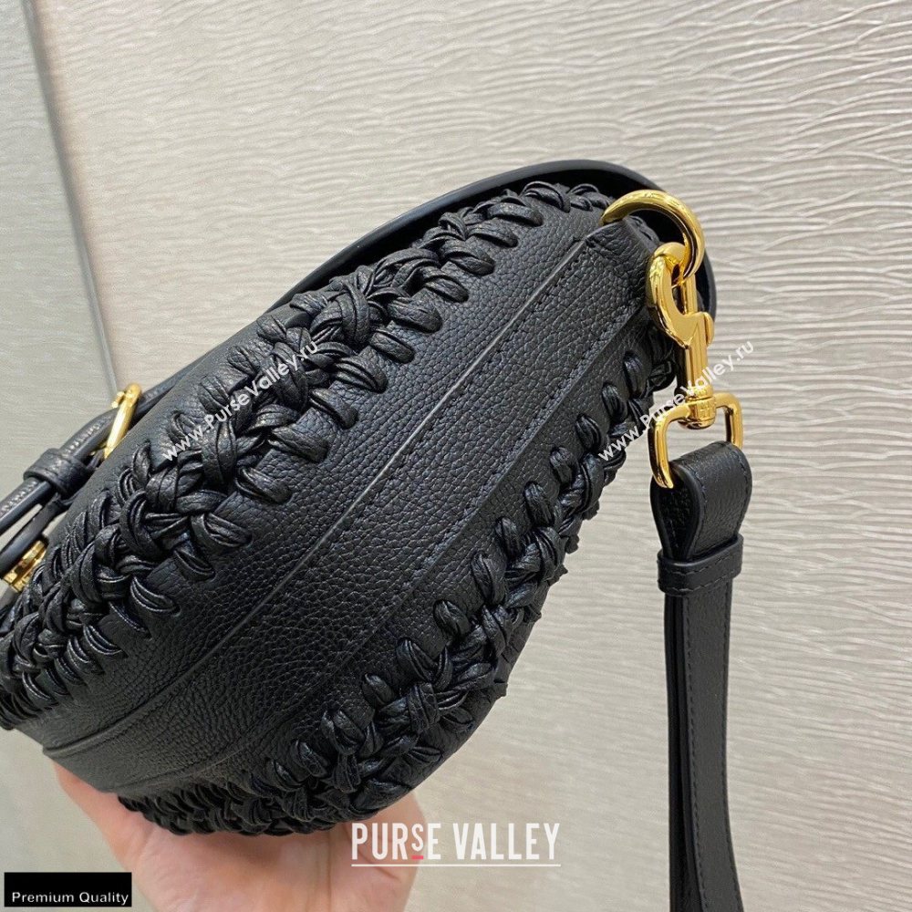 Dior Medium Bobby Bag Black in Grained Calfskin with Whipstitched Seams 2020 (vivi-20121504)