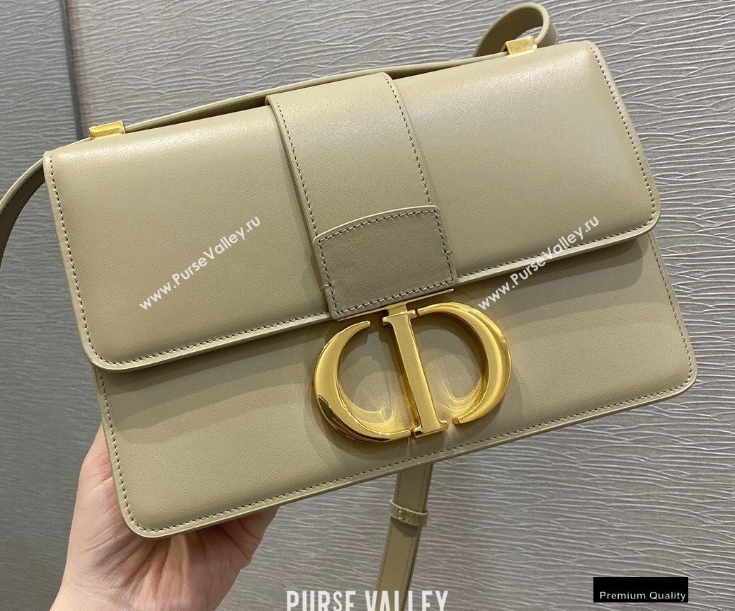 Dior 30 Montaigne Flap Bag in Box Calfskin Beige 2020 (vivi-20121510)