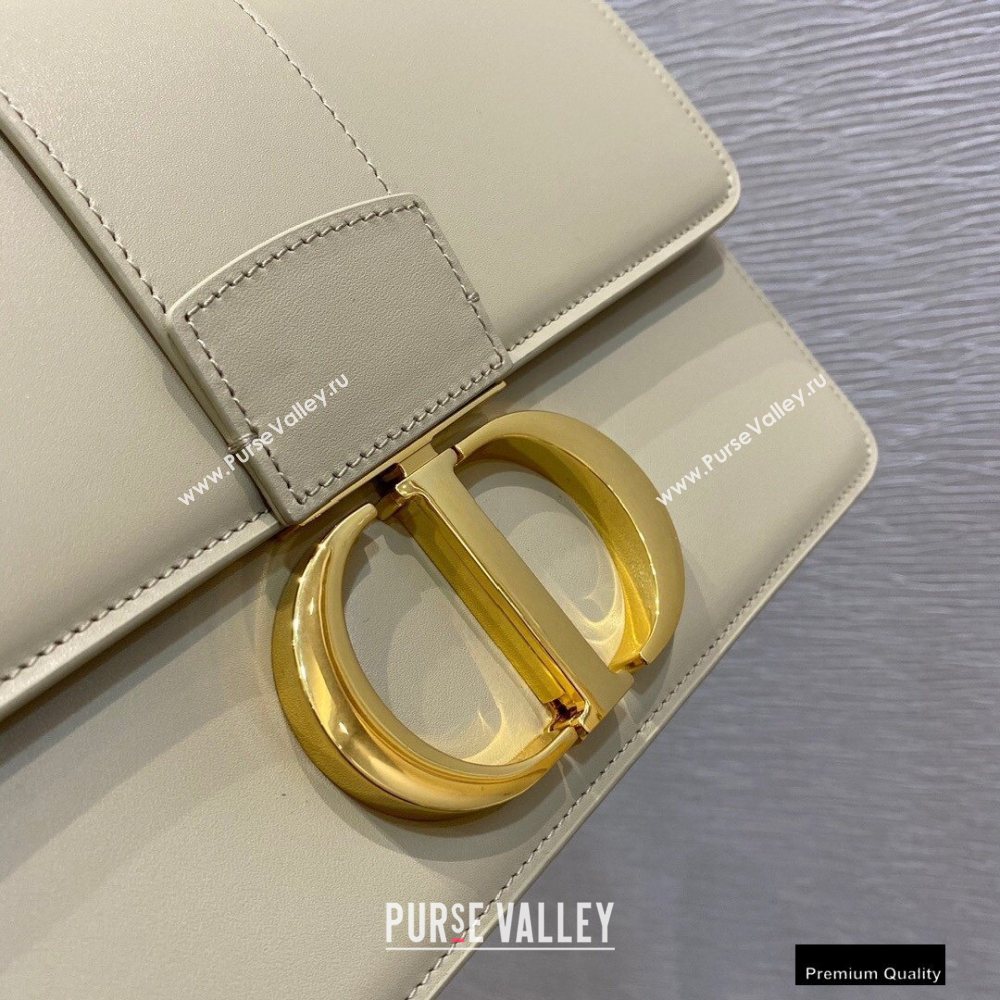 Dior 30 Montaigne Flap Bag in Box Calfskin Beige 2020 (vivi-20121510)