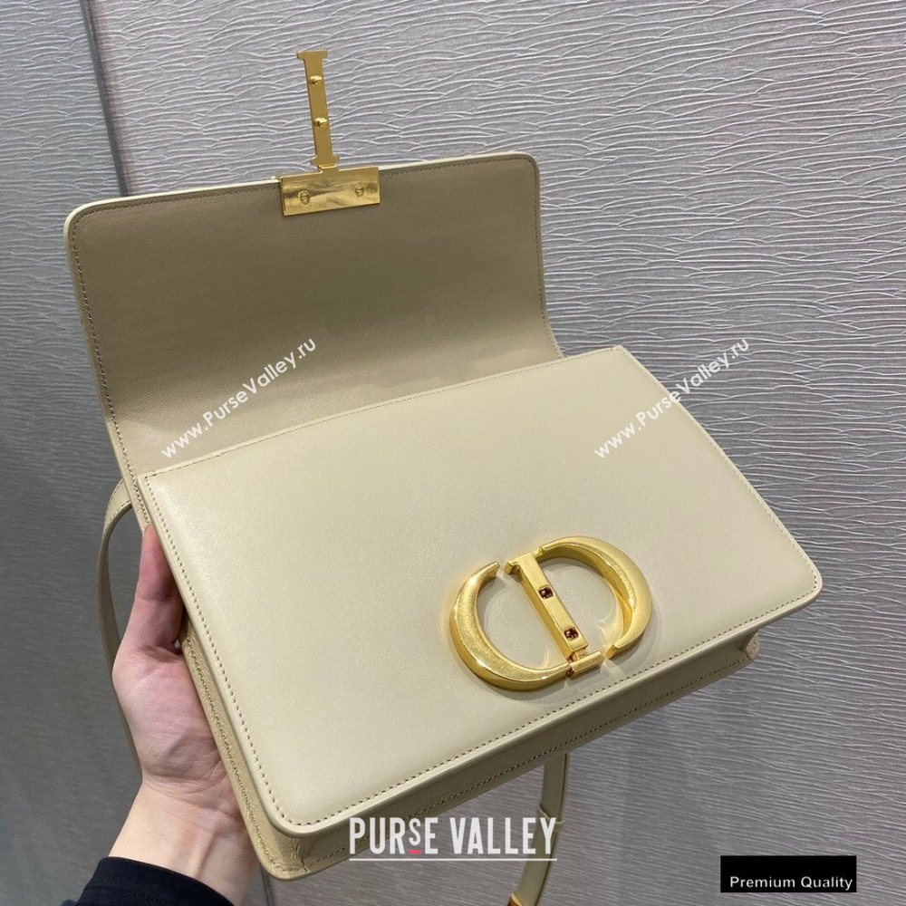 Dior 30 Montaigne Flap Bag in Box Calfskin Beige 2020 (vivi-20121510)