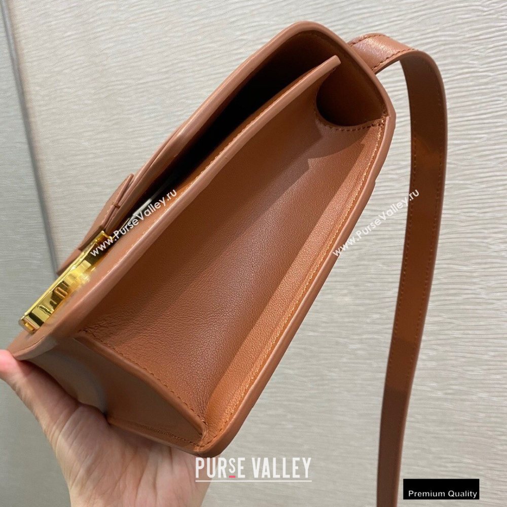 Dior 30 Montaigne Flap Bag in Box Calfskin Dark Tan 2020 (vivi-20121509)